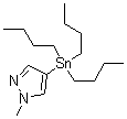 structure of CAS# 179055-21-1, 1-Methyl-4-(tributylstannyl)-1H-pyrazole