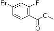 structure of CAS# 179232-29-2, 4-Bromo-2-fluorobenzoic acid methyl ester