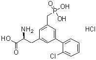 structure of CAS# 179411-93-9, (S)-alpha-Amino-2'-chloro-5-(phosphonomethyl)-[1,1'-biphenyl]-3-propanoic acid hydrochloride