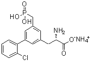 CAS # 179411-94-0, (S)-alpha-Amino-2'-chloro-5-(phosphonomethyl)-[1,1'-biphenyl]-3-propanoic acid monoammonium salt, SDZ 220-581 Ammonium salt