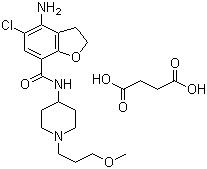 structure of CAS# 179474-85-2, 丁二酸 4-氨基-5-氯-2,3-二氢-N-[1-(3-甲氧基丙基)-4-哌啶基]-7-苯并呋喃甲酰胺
