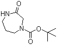 structure of CAS# 179686-38-5, tert-Butyl 3-oxo-1,4-diazepane-1-carboxylate