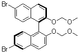 structure of CAS# 179866-74-1, (R)-6,6'-Dibromo-2,2'-bis(methoxymethoxy)-1,1'-binaphthyl