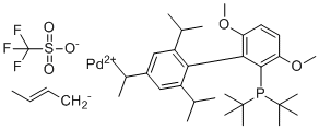 structure of CAS# 1798782-17-8, (Tbubrettphos PD(allyl))otf