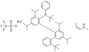 structure of CAS# 1798782-25-8, tBuXPhos Pd(allyl)Otf
