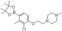 structure of CAS# 1799612-11-5, 1-[2-[2-氯-3-甲基-4-(4,4,5,5-四甲基-1,3,2-二氧硼杂环戊烷-2-基)苯氧基]乙基]-4-甲基哌嗪
