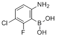(6-Amino-3-chloro-2-fluorophenyl)boronic acid molecular structure (CAS 1802430-56-3)