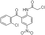 structure of CAS# 180854-85-7, 2-(2-Chloroacetamido)-5-nitro-2'-chlorobenzophenone