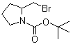 structure of CAS# 181258-46-8, tert-Butyl 2-(bromomethyl)pyrrolidine-1-carboxylate