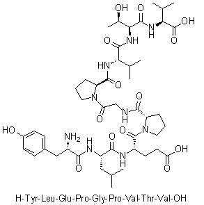 CAS 登录号：181477-91-8, L-酪氨酰-L-亮氨酰-L-alpha-谷氨酰-L-脯氨酰甘氨酰-L-脯氨酰-L-缬氨酰-L-苏氨酰-L-缬氨酸