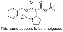 (3R)-1-benzyloxycarbonyl-3-[1-(tert-butoxycarbonylamino)cyclopropan-1-yl]pyrrolidine molecular structure (CAS 181941-59-3)