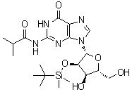 structure of CAS# 182007-86-9, 2'-O-(叔丁基二甲基硅烷基)-N-异丁酰基鸟苷