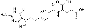 CAS 登录号：182009-04-7, N-[4-[2-(2-氨基-4,7-二氢-4-氧代-3H-吡咯并[2,3-d]嘧啶-5-基)乙基]苯甲酰基]-D-谷氨酸