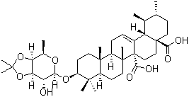 Quinovic acid 3-O-(3',4'-O-isopropylidene)-beta-D-fucopyranoside molecular structure (CAS 182132-59-8)