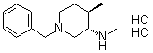 structure of CAS# 1821769-41-8, (3S,4R)-N,4-Dimethyl-1-(phenylmethyl)-3-piperidinamine hydrochloride (1:2)