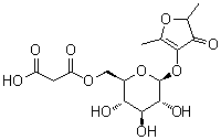 CAS # 182236-12-0, 4-[[6-O-(Carboxyacetyl)-beta-D-glucopyranosyl]oxy]-2,5-dimethyl-3(2H)-furanone