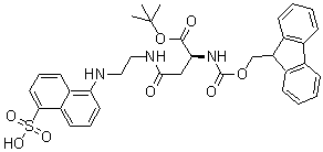 CAS 登录号：182253-74-3, N2-[芴甲氧羰基]-N-[2-[(5-磺基-1-萘基)氨基]乙基]-L-天冬氨酰胺 1-叔丁基酯