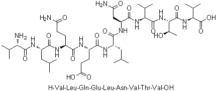 CAS 登录号：182253-77-6, L-缬氨酰-L-亮氨酰-L-谷氨酰胺酰-L-alpha-谷氨酰-L-亮氨酰-L-天冬氨酰胺酰-L-缬氨酰-L-苏氨酰-L-缬氨酸