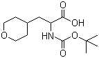 structure of CAS# 182287-51-0, 2-N-Boc-Amino-3-(4-tetrahydropyranyl)propionic acid