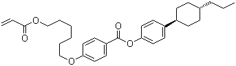 structure of CAS# 182311-45-1, trans-4-[[6-[(1-Oxo-2-propenyl)oxy]hexyl]oxy]benzoic acid 4-(4-propylcyclohexyl)phenyl ester