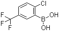 structure of CAS# 182344-18-9, 2-Chloro-5-(trifluoromethyl)phenylboronic acid