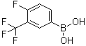 structure of CAS# 182344-23-6, 3-(Trifluoromethyl)-4-fluorophenylboronic acid