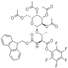 CAS # 182369-92-2, N-[(9H-Fluoren-9-ylmethoxy)carbonyl]-O-(2,3,4,6-tetra-O-acetyl-beta-D-galactopyranosyl)-L-threonine pentafluorophenyl ester