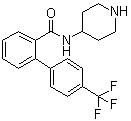 N-4-Piperidinyl-4'-(trifluoromethyl)-[1,1'-biphenyl]-2-carboxamide molecular structure (CAS 182439-41-4)