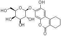 structure of CAS# 182805-65-8, 3-(beta-D-Galactopyranosyloxy)-7,8,9,10-tetrahydro-2-hydroxy-6H-dibenzo[b,d]pyran-6-one