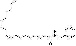 structure of CAS# 18286-71-0, (9Z,12Z)-N-(Phenylmethyl)-9,12-octadecadienamide