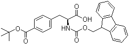 structure of CAS# 183070-44-2, 4-[叔丁氧羰基]-N-[芴甲氧羰基]-L-苯丙氨酸