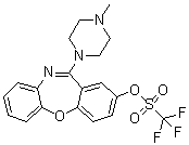 1,1,1-Trifluoromethanesulfonic acid 11-(4-methyl-1-piperazinyl)dibenz[b,f][1,4]oxazepin-2-yl ester molecular structure (CAS 183140-98-9)