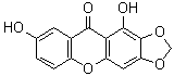 CAS # 183210-63-1, 1,7-Dihydroxy-2,3-methylenedioxyxanthone, 8,11-Dihydroxy-10H-1,3-dioxolo[4,5-b]xanthen-10-one