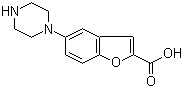 5-(1-Piperazinyl)benzofuran-2-carboxylic acid molecular structure (CAS 183288-47-3)