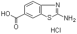 2-氨基-6-苯并噻唑羧酸单盐酸盐分子结构 (CAS 18330-76-2)
