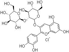 structure of CAS# 18376-31-3, Cyanidin 3-sophoroside chloride