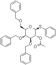 苯基 3,4,6-三-O-(苯基甲基)-1-硫代-beta-D-吡喃半乳糖苷乙酸酯分子结构 (CAS 183875-28-7)
