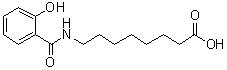 structure of CAS# 183990-46-7, 8-[(2-Hydroxybenzoyl)amino]octanoic acid