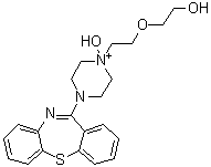 CAS 登录号：1841445-60-0, 4-二苯并[b,f][1,4]硫氮杂卓-11-基-1-羟基-1-[2-(2-羟基乙氧基)乙基]-哌嗪鎓