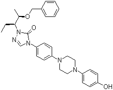 structure of CAS# 184177-83-1, 2-[(1S,2S)-1-乙基-2-苄氧基丙基]-2,4-二氢-4-[4-[4-(4-羟基苯基)-1-哌嗪基]苯基]-3H-1,2,4-三氮唑-3-酮