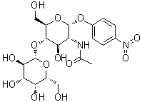CAS # 184377-56-8, 4-Nitrophenyl 2-(acetylamino)-2-deoxy-4-O-beta-D-galactopyranosyl-alpha-D-glucopyranoside