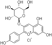 structure of CAS# 18466-51-8, Pelargonidin monoglucoside