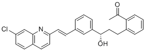 structure of CAS# 184764-13-4, 1-[2-[(3S)-3-[3-[(1E)-2-(7-氯-2-喹啉基)乙烯基]苯基]-3-羟基丙基]苯基]乙酸酯