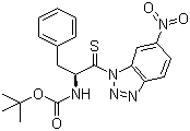 [(1S)-2-(6-硝基-1H-苯并三唑-1-基)-1-(苯甲基)-2-硫酮乙基]氨基甲酸叔丁酯分子结构 (CAS 184951-87-9)