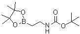 structure of CAS# 1850305-79-1, N-[2-(4,4,5,5-Tetramethyl-1,3,2-dioxaborolan-2-yl)ethyl]carbamic acid 1,1-dimethylethyl ester