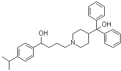 CAS # 185066-37-9, 4-(Hydroxydiphenylmethyl)-alpha-[4-(1-methylethyl)phenyl]-1-piperidinebutanol