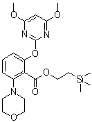 CAS 登录号：185398-21-4, 2-[(4,6-二甲氧基-2-嘧啶基)氧基]-6-(4-吗啉基)苯甲酸 2-(三甲基硅烷基)乙基酯