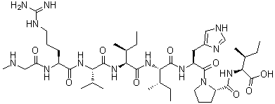 [1-Sarcosine,4-isoleucine,8-isoleucine]Angiotensin II molecular structure (CAS 185461-45-4)