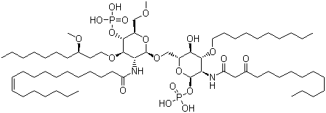 CAS # 185955-34-4, Eritoran, 3-O-Decyl-2-deoxy-6-O-[2-deoxy-3-O-[(3R)-3-methoxydecyl]-6-O-methyl-2-[[(11Z)-1-oxo-11-octadecenyl]amino]-4-O-phosphono-beta-D-glucopyranosyl]-2-[(1,3-dioxotetradecyl)amino]-alpha-D-glucopyranose 1-(dihydrogen phosphate)