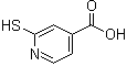 structure of CAS# 18616-05-2, 2-Mercapto-4-pyridinecarboxylic acid